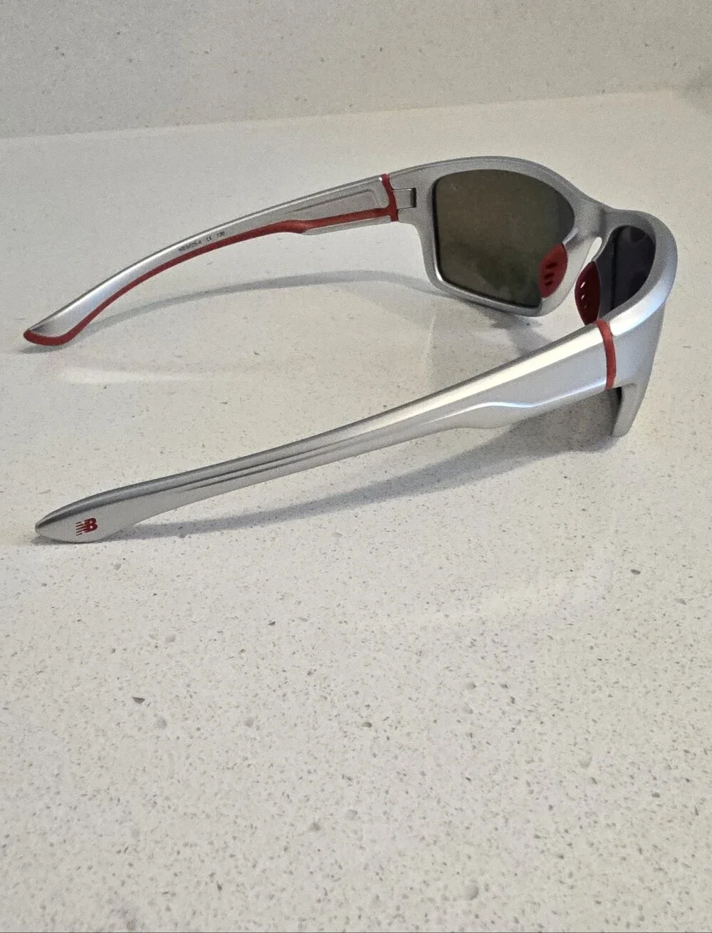 New Balance Silver Frame Mirrored Sunglasses - Gold/Orange Lenses